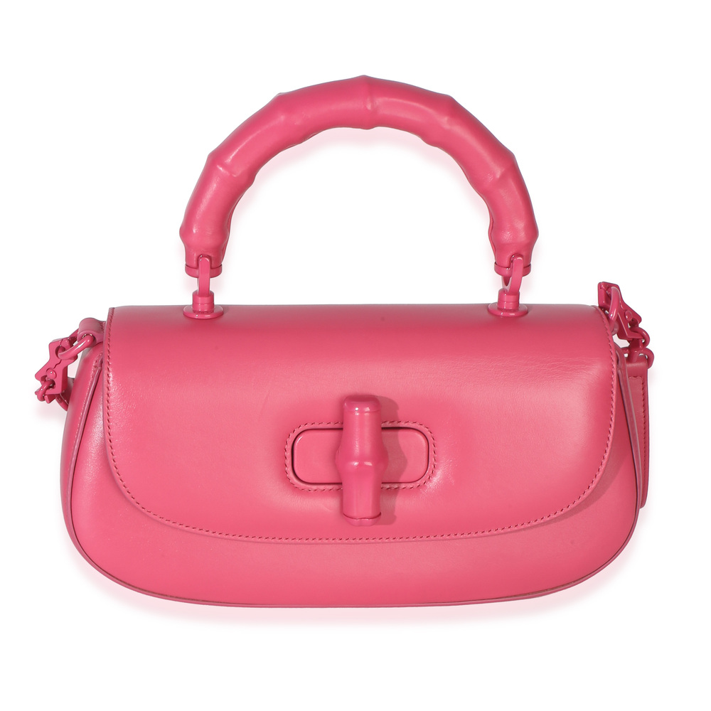 Gucci Pink Calfskin Medium Bamboo Diva Bag